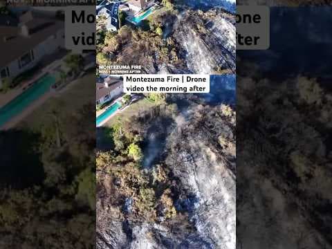 Above the Montezuma Fire | Drone video the morning after the Halloween fire in San Diego