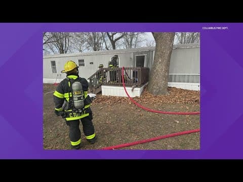 Woman and 7 kids escape mobile home fire in Columbus