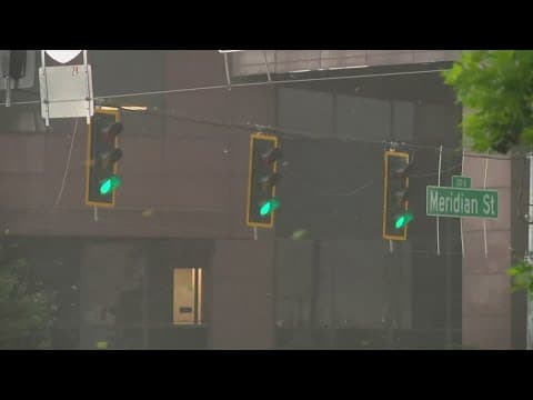 Severe storms reach downtown Indianapolis