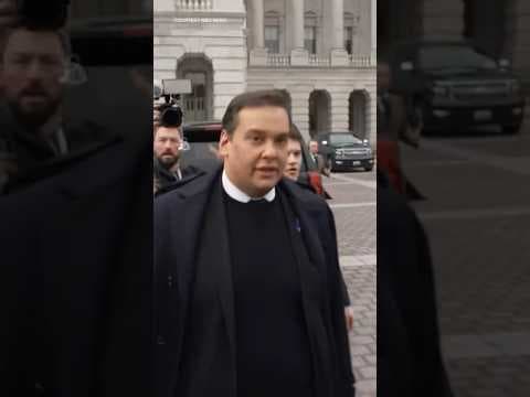 Cameras catch former NY Rep. George Santos leaving the Capitol after being expelled from the House.