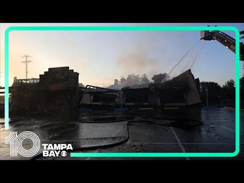 LIVE AERIALS | Cody's Roadhouse in Tampa destroyed by fire