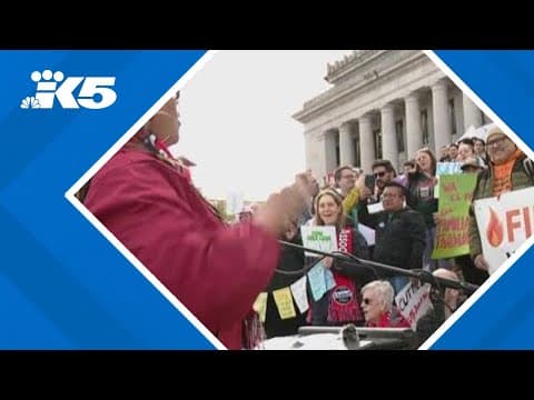 Bracing for cuts, parents, state employees rally at Capitol