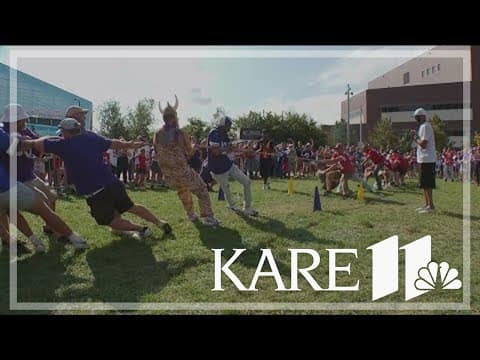 Vikings fans celebrate home opener