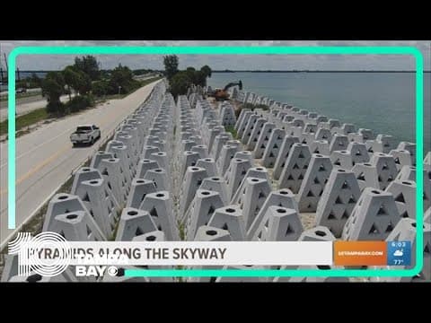 Concrete pyramids along the Skyway: What are they?