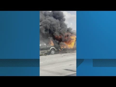 Trailer hauling nitrous oxide canisters explodes on I-10