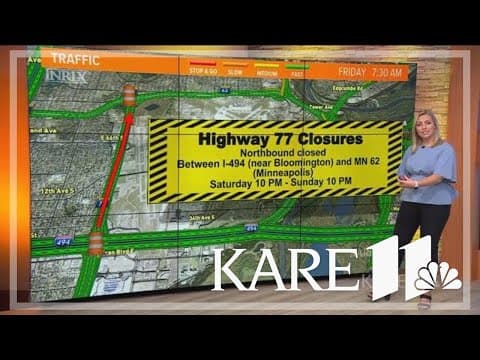 Traffic alert: Highway 77 closure