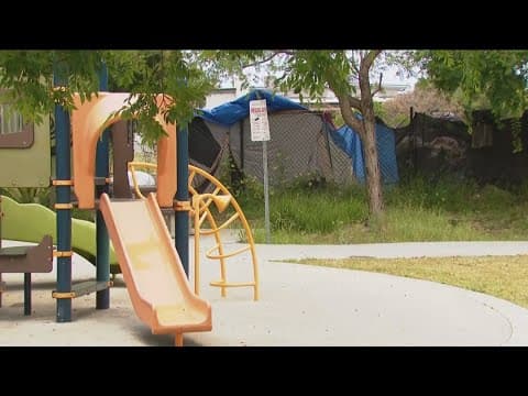 What's going on with the encampments near the City Heights playground?