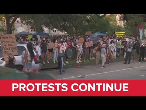 Protests continue on Tulane campus for second straight night