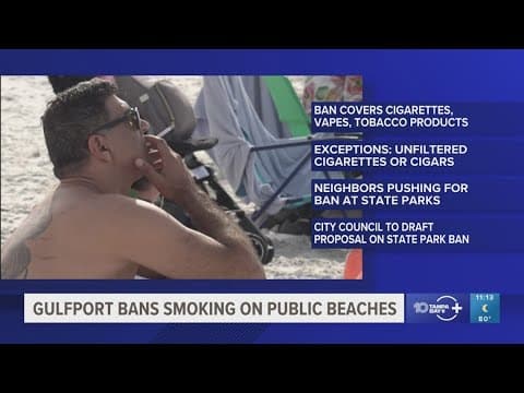 Gulfport leaders approve ban on smoking, vaping at public beaches