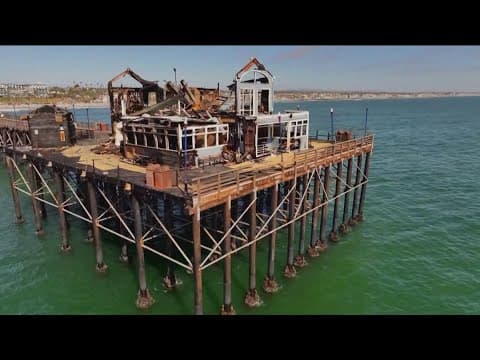 Drone captures extent of Oceanside Pier damage