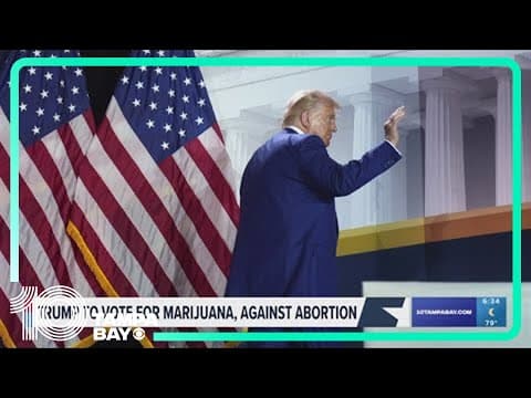 Trump says he supports Florida amendment to legalize recreational marijuana