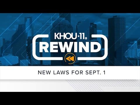 New Texas laws in effect on September 1