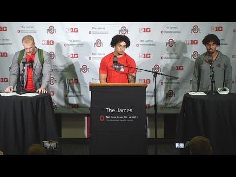 Emeka Egbuka, Tommy Eichenberg, Lathan Ransom postgame interview | Ohio State-Notre Dame