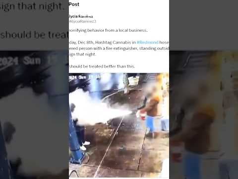 Pot shop worker fired after spraying person with fire extinguisher, business says