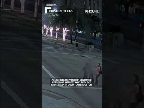 Video shows person wearing costume shoot, kill man in downtown Houston #shorts