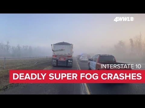 Super Fog causes fatal mutli-vehicle crash on I-10