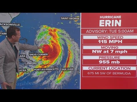 Tracking the Tropics: Very large Hurricane Erin, pounding East Coast with dangerous surf