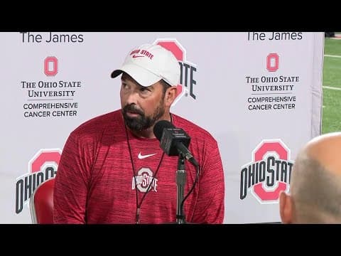 Ryan Day holds press conference as Ohio State's quarterback battle continues