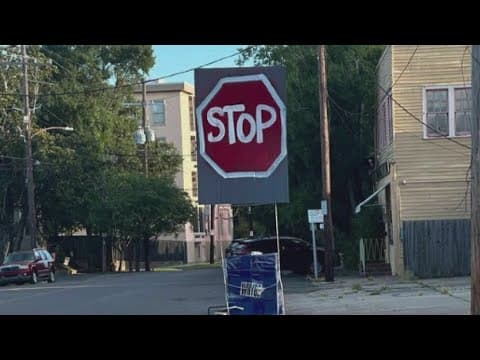 Viral, broken stop sign finally fixed in New Orleans Uptown