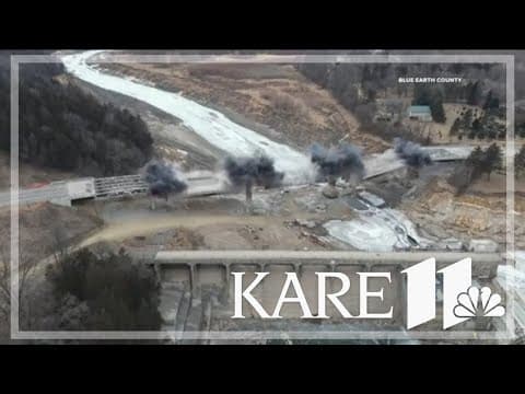 A Minnesota bridge that almost collapsed under heavy rains has been demolished