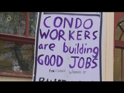 Workers from various jobs march to demand 'unions for all'