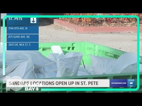 Sandbag sites open Monday in St. Petersburg