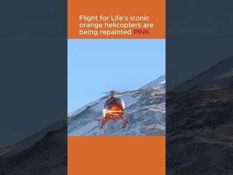 Iconic orange Flight for Life helicopters turning pink
