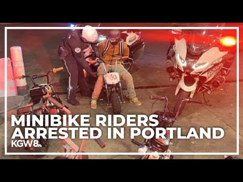 7 arrested for recklessly riding minibikes in downtown Portland