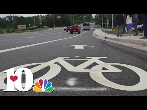 Knoxville celebrates new safety improvements for bikers on Kingston Pike