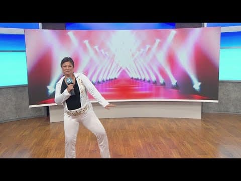 Neda dresses as Elvis and performs as payment for losing Oscars bet