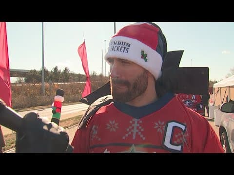 Columbus Blue Jackets players deliver toys for Big 10TV Toy Drive