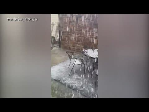 Severe hail in Austin, Texas
