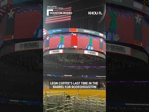 RodeoHouston clown Leon Coffee's last time in the barrel