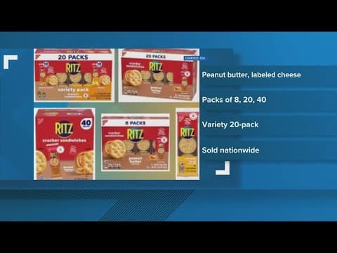 Ritz peanut butter crackers recalled for allergy risk
