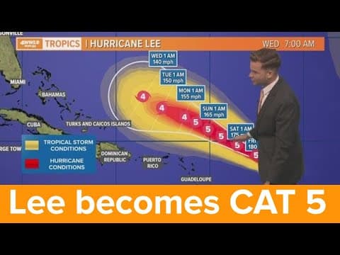 Friday morning tropical update: Lee becomes Cat 5, could grow stronger