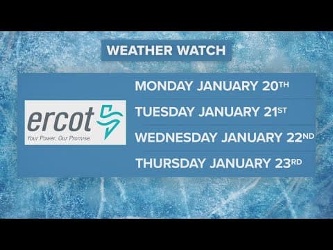 ERCOT issues Weather Watch ahead of next week's extreme cold