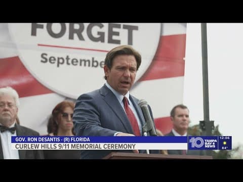 'Express sympathy': Gov. Ron DeSantis speaks at 9/11 memorial event in Palm Harbor