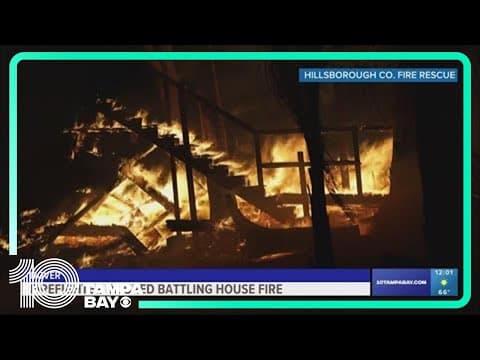 Hillsborough County firefighter taken to the hospital after responding to house fire