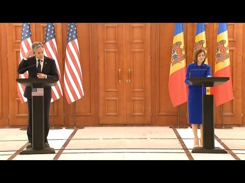 Secretary Antony Blinken holds press conference with Moldovan President Maia Sandu