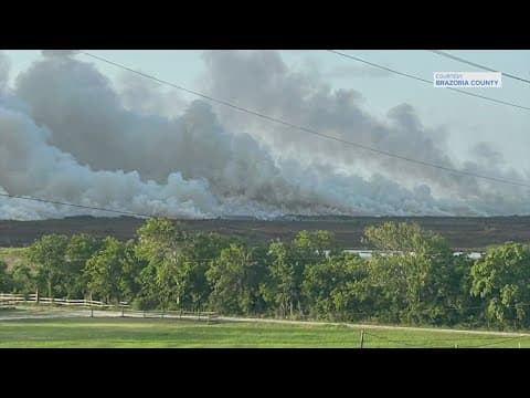 Large wildfire in Brazoria County 90% contained