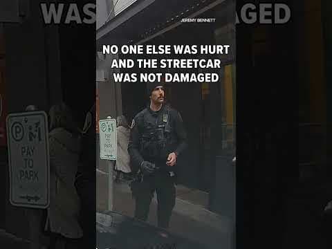 Stolen car smashes into #portland streetcar stop in downtown Pearl District