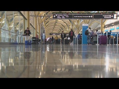 Dulles Airport was filled with travelers ready to take off this holiday