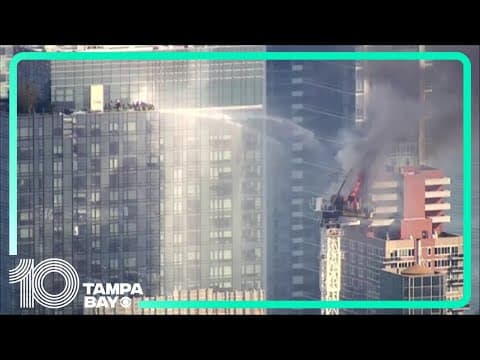 Crane collapses at New York City contruction site
