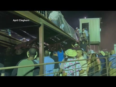 Multiple people hospitalized after bleachers collapse at fairgrounds in Texas