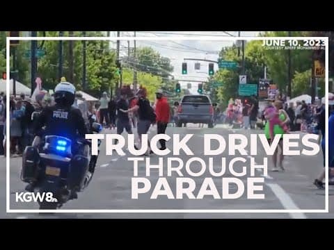 Video shows truck driving through Portland Grand Floral Parade route