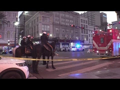 New Orleans officials hold press conferences after vehicles plow into crowd on Bourbon St.