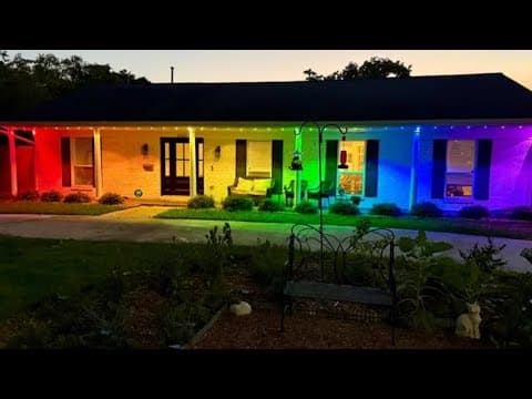 'Hateful' vandal cuts off Houston family's rainbow pride lights twice