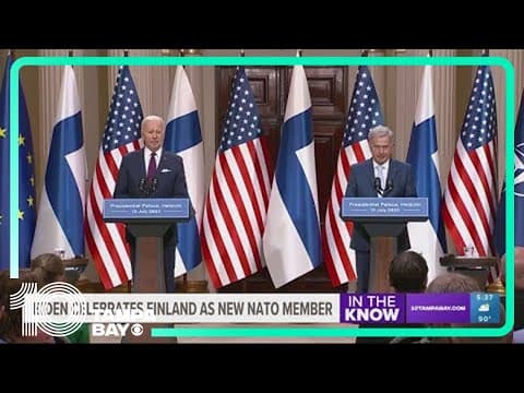 President Biden celebrates Finland as New NATO member