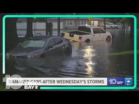 Tampa Bay area dealing with damaged vehicles after Wednesday's severe floods