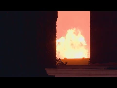 Large fire near Amtrak tracks delays trains coming into DC